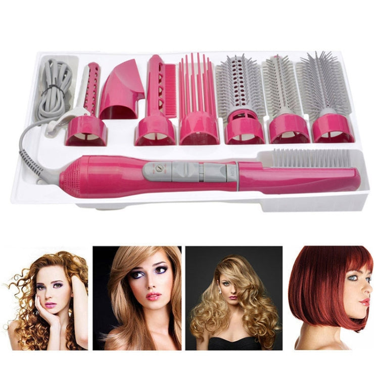 8 in 1 Professional Hair Dryer Hair Curler for Hotel Travel With Comb Powerful Hairdryer(Rose red) - free shipping - PMC TechLife - Order now!
