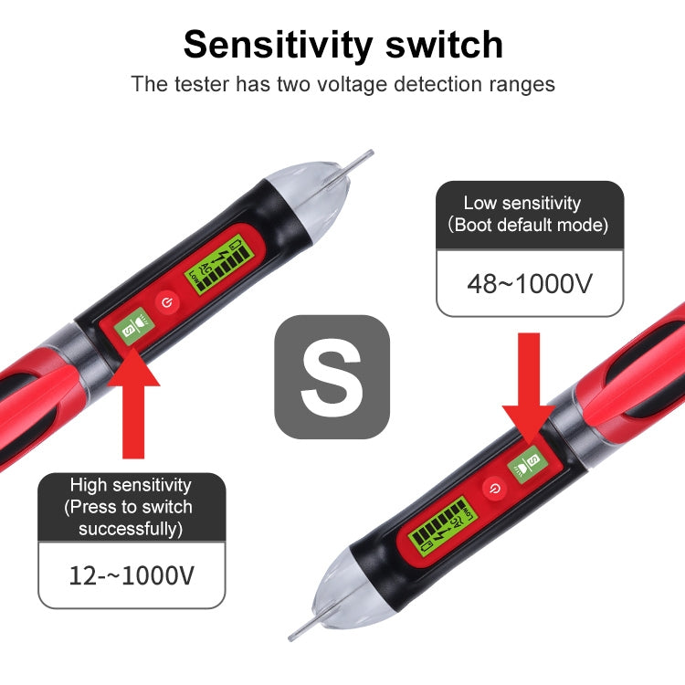 WINTACT WT3010  LED AC Voltage Tester Non-Contact Detector Pen 12-1000V AC Voltage Detector - Current & Voltage Tester by Wintact | Online Shopping South Africa | PMC Jewellery | Buy Now Pay Later Mobicred