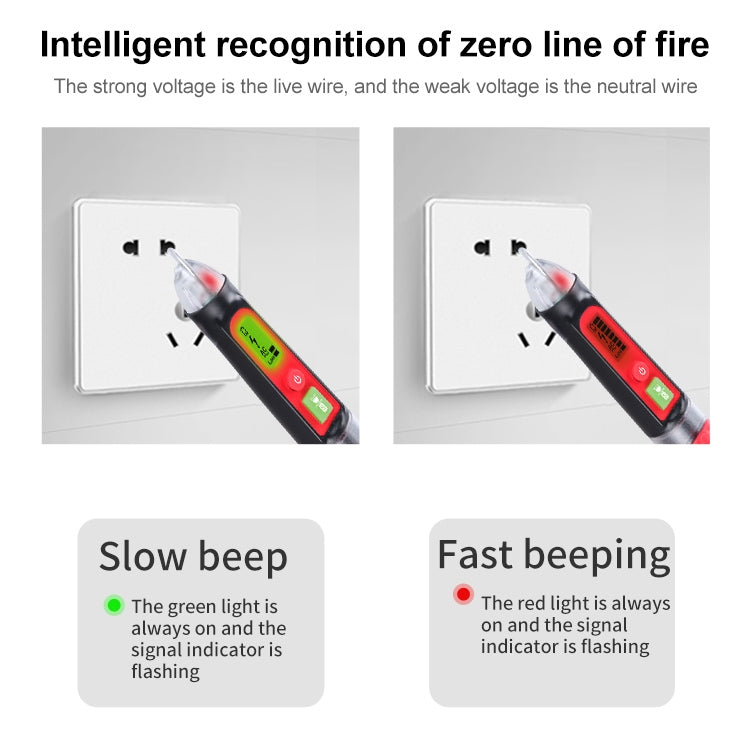 WINTACT WT3010  LED AC Voltage Tester Non-Contact Detector Pen 12-1000V AC Voltage Detector - Current & Voltage Tester by Wintact | Online Shopping South Africa | PMC Jewellery | Buy Now Pay Later Mobicred