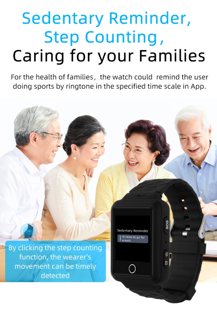 REACHFAR RF-V46-A GPS Smart Tracker WatchBand, Support SOS / Camera / Health Management / 4G LTE / Blood Pressure / Heart Rate, For Asia / Europe / Africa / Australia(Black)