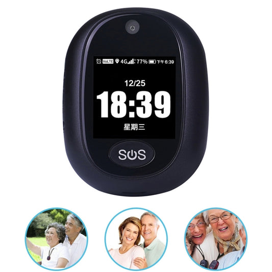 REACHFAR RF-V45-B Mini Touch Screen GPS Smart Tracker Pendant, Support SOS / Camera / Health Management / Video Calling / 4G LTE, For North America / South America (Black) - free shipping - PMC Jewellery - Order now!