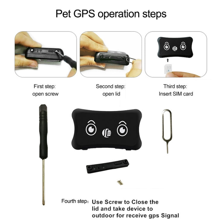 TK200 2G IP67 Waterproof GPS / GPRS / GSM Personal / Goods /  Pet / Bag Locator Pet Collar Real-time Tracking Device - Pet Tracker by PMC TechLife | Online Shopping South Africa | PMC TechLife
