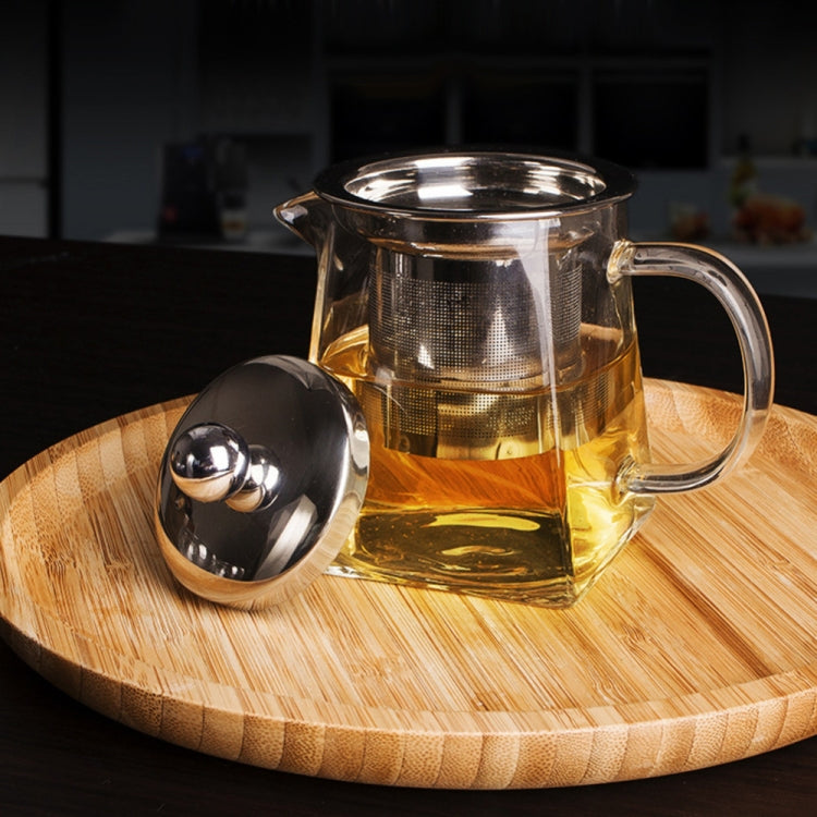 Stainless Steel Clear Heat Resistant Glass Filter Tea Pot, Capacity: 550ml - Teapots by PMC TechLife | Online Shopping South Africa | PMC TechLife