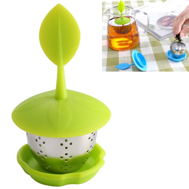 Stainless Steel Silicone Hanging Tea Bag Tea Strainers (Green)