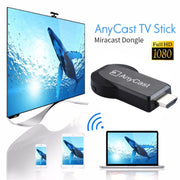M2 Plus Wireless WiFi Display Dongle Receiver Airplay Miracast DLNA 1080P HDMI TV Stick for iPhone, Samsung, and other Android Smartphones(Black)