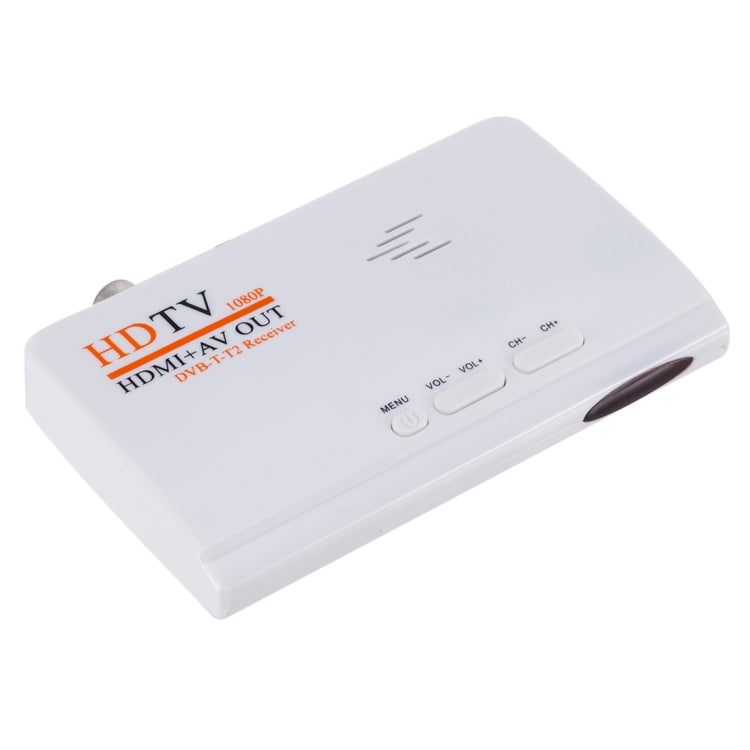 HDMI+AV OUT 1080P Digital Satellite Receiver  HD TV DVB-T-T2 TV Box AV Tuner Combo Converter with Remote Control, Support MPEG4(White)