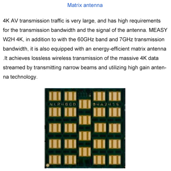 Measy W2H 60GHz 4K Ultra HD Wireless Transmission Kit, Transmission Distance: 30m, EU Plug