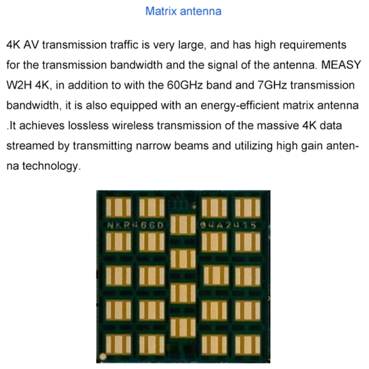 Measy W2H 60GHz 4K Ultra HD Wireless Transmission Kit, Transmission Distance: 30m, EU Plug
