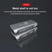 Z27 HDM Female + Mic to HDM Female USB 2.0 Video Audio Capture Box(Dark Gray)