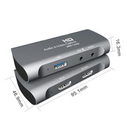Z27 HDM Female + Mic to HDM Female USB 2.0 Video Audio Capture Box(Dark Gray)