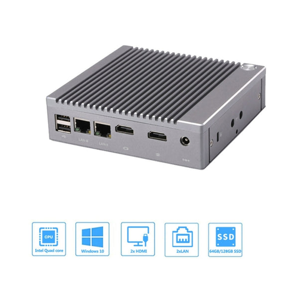 K660S Windows and Linux System Mini PC, Intel Celeron Processor N2840 Quad-Core 1.83- 2.25GHz, 8GB RAM + 128GB SSD, UK Plug