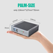K660S Windows and Linux System Mini PC, Intel Celeron Processor N2840 Quad-Core 1.83- 2.25GHz, 8GB RAM + 128GB SSD, US Plug