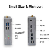 K660S Windows and Linux System Mini PC, Intel Celeron Processor N2840 Quad-Core 1.83- 2.25GHz, 8GB RAM + 128GB SSD, AU Plug