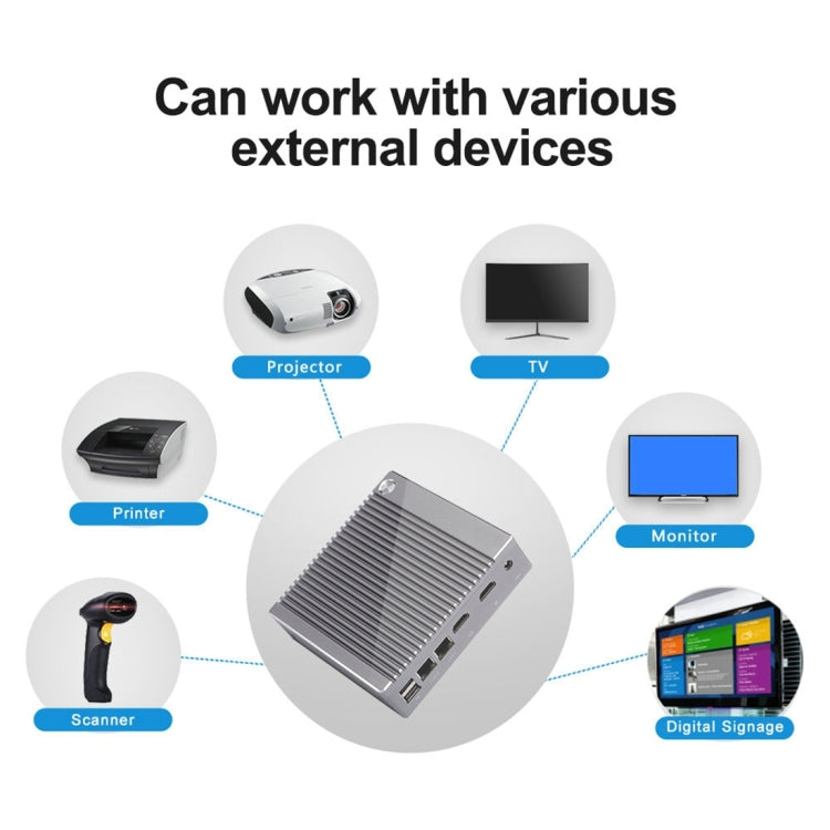 K660S Windows and Linux System Mini PC, Intel Celeron Processor N2840 Quad-Core 1.83- 2.25GHz, 8GB RAM + 128GB SSD, UK Plug