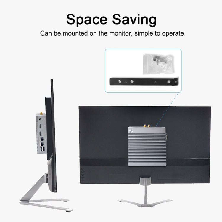 K660S Windows and Linux System Mini PC, Intel Celeron Processor N2840 Quad-Core 1.83- 2.25GHz, 8GB RAM + 128GB SSD, EU Plug
