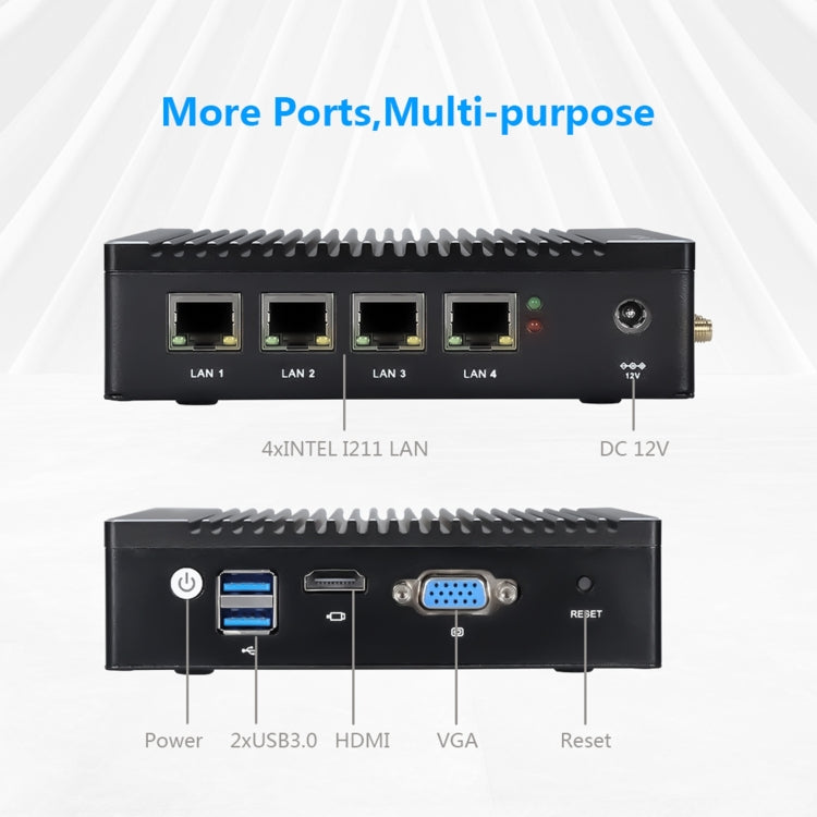 K660G4 Windows and Linux System Mini PC, Intel Celeron Processor N2840 Quad-Core 2M Cache,1.83GHz, up to 2.25GHz, 8GB RAM + 128GB SSD, UK Plug