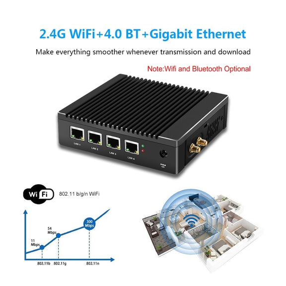 K660G4 Windows and Linux System Mini PC, Intel Celeron Processor N2840 Quad-Core 2M Cache,1.83GHz, up to 2.25GHz, 8GB RAM + 128GB SSD, UK Plug