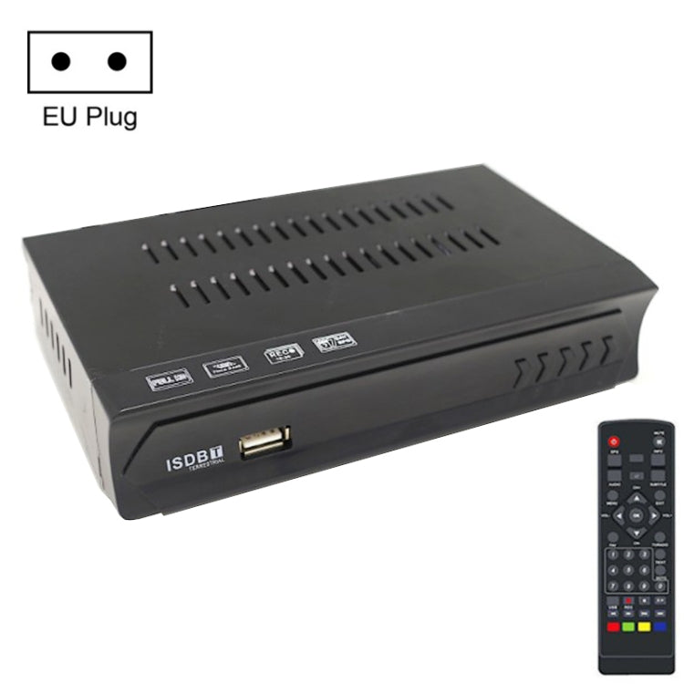 ISDB-T Satellite TV Receiver Set Top Box with Remote Control, For South America, Philippine(EU Plug) - DVB-T & Analog Solutions by PMC TechLife | Online Shopping South Africa | PMC TechLife | Buy Now Pay Later Mobicred
