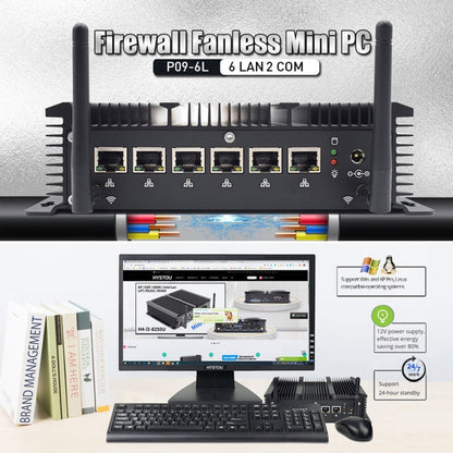 HYSTOU P09-6L Windows / Linux System Mini PC, Intel Celeron 3865U 2 Core 2 Threads up to 1.80GHz, Support mSATA, 4GB RAM DDR3 + 128GB SSD - free shipping - PMC Jewellery - Order now!