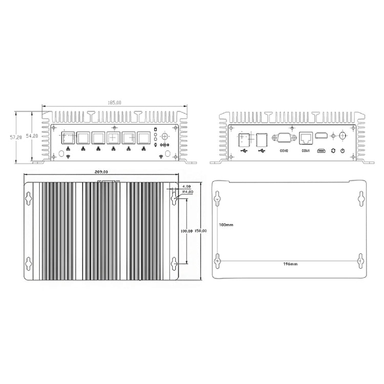 HYSTOU P09-6L Windows / Linux System Mini PC, Intel Celeron 3865U 2 Core 2 Threads up to 1.80GHz, Support mSATA, 4GB RAM DDR3 + 128GB SSD - free shipping - PMC Jewellery - Order now!