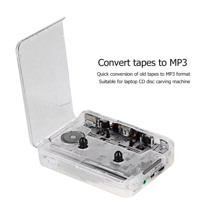 USB Cassette Player USB Cassette Tape to MP3 Converter (Transparent) - free shipping - PMC Jewellery - Order now!