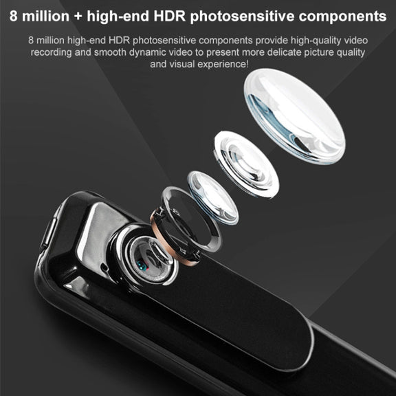 C181 1080P Mini Back Clip 130 Degree Small Wide Angle Meeting Lecture Professional Video Recorder Pen without TF Card