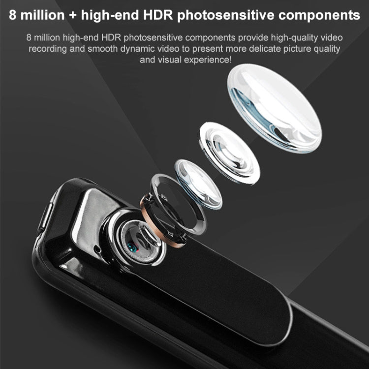 C181 1080P Mini Back Clip 130 Degree Small Wide Angle Meeting Lecture Professional Video Recorder Pen without TF Card