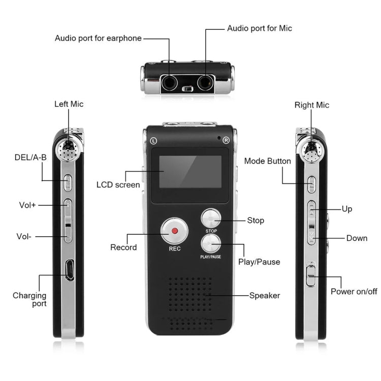 SK012 16GB Smart Noise Reduction HD Voice Recording Pen - Recording Pen by PMC TechLife | Online Shopping South Africa | PMC TechLife | Buy Now Pay Later Mobicred