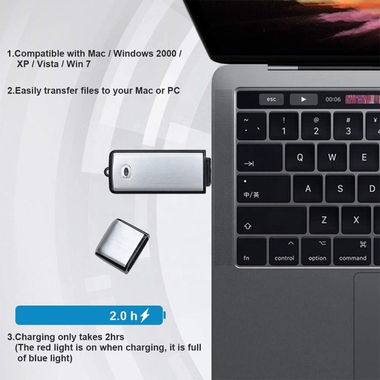 SK858 16GB Rechargeable Portable U-Disk Meeting Voice Recorder (Black) - U-Disk Recorder by PMC TechLife | Online Shopping South Africa | PMC TechLife | Buy Now Pay Later Mobicred