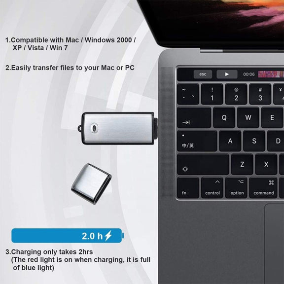 SK858 16GB Rechargeable Portable U-Disk Meeting Voice Recorder (Black)