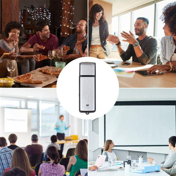SK858 32GB Rechargeable Portable U-Disk Meeting Voice Recorder (Black)