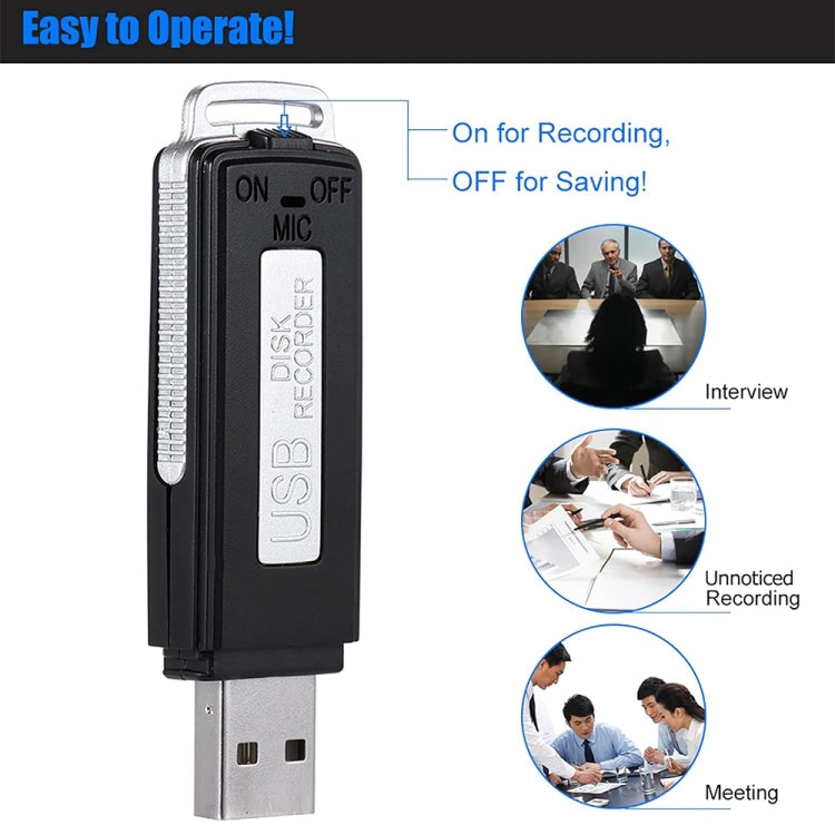 SK868 32GB Rechargeable Portable U-Disk Voice Recorder