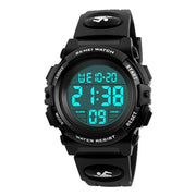 SKMEI 1258 Multifunctional Outdoor Sports Noctilucent Water-resistant Wrist Watch, Size: S(Black)