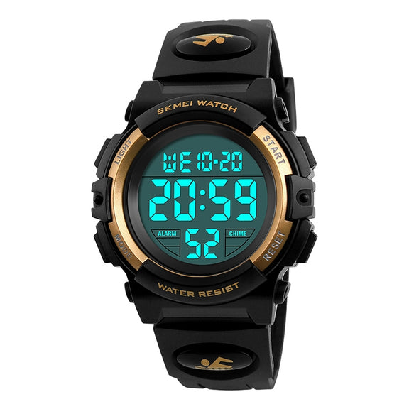 SKMEI 1258 Multifunctional Outdoor Sports Noctilucent Water-resistant Wrist Watch, Size: S(Gold)