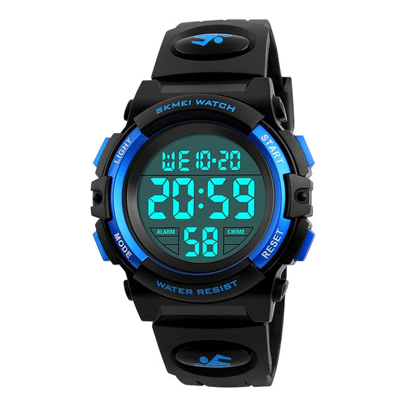 SKMEI 1258 Multifunctional Outdoor Sports Noctilucent Water-resistant Wrist Watch, Size: S(Blue)