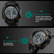 SKMEI 1258 Multifunctional Outdoor Sports Noctilucent Water-resistant Wrist Watch, Size: S(Blue)