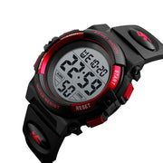 SKMEI 1258 Multifunctional Outdoor Sports Noctilucent Water-resistant Wrist Watch, Size: S(Red)