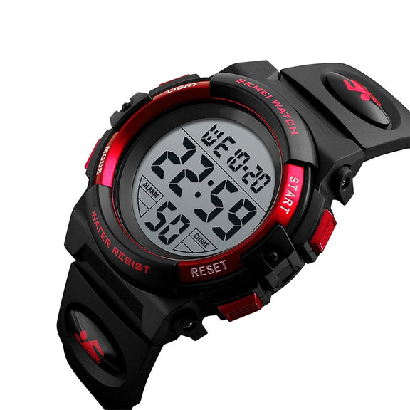 SKMEI 1258 Multifunctional Outdoor Sports Noctilucent Water-resistant Wrist Watch, Size: S(Red)