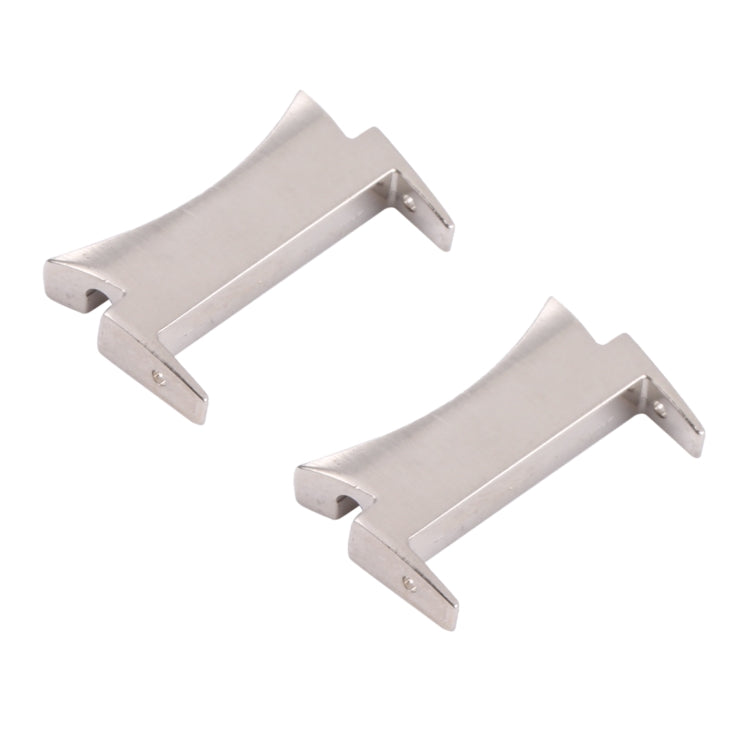 1 Pair For Samsung Galaxy Watch4 40mm / 44mm Smart Watch Watchband Connector Converter(Silver)