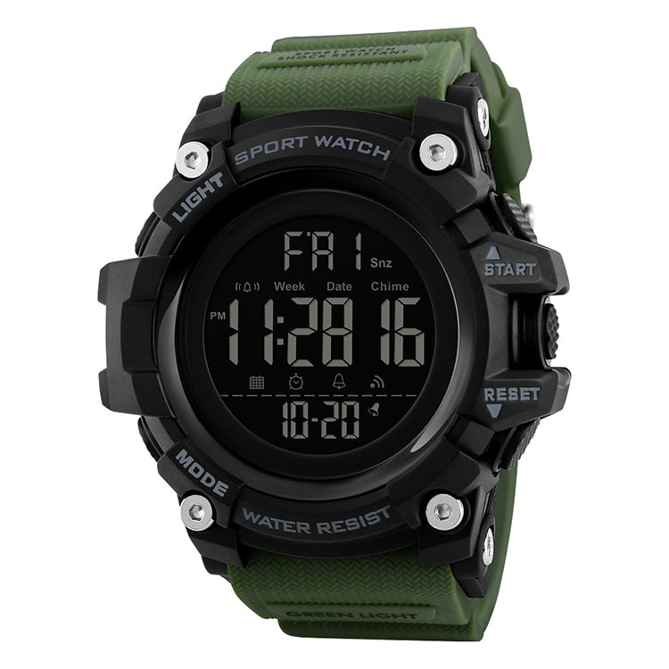SKMEI 1384 Multifunctional Men Outdoor Fashion Noctilucent Waterproof LED Digital Watch (Army Green) - free shipping - PMC TechLife - Order now!