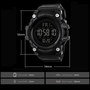 SKMEI 1384 Multifunctional Men Outdoor Fashion Noctilucent Water-resistant LED Digital Watch (Black)