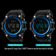 SKMEI 1384 Multifunctional Men Outdoor Fashion Noctilucent Water-resistant LED Digital Watch (Black)