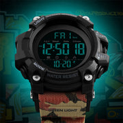 SKMEI 1384 Multifunctional Men Outdoor Fashion Noctilucent Water-resistant LED Digital Watch (Black)