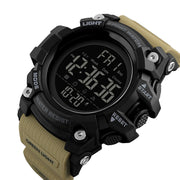 SKMEI 1384 Multifunctional Men Outdoor Fashion Noctilucent Water-resistant LED Digital Watch (Khaki)
