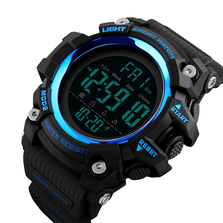 SKMEI 1384 Multifunctional Men Outdoor Fashion Noctilucent Water-resistant LED Digital Watch (Blue)