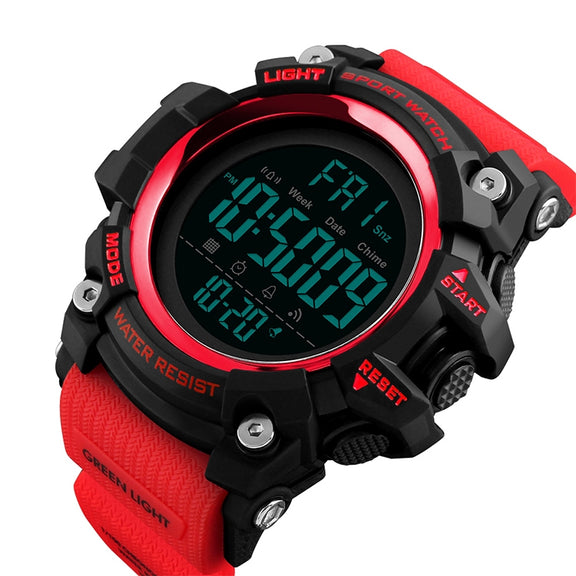 SKMEI 1384 Multifunctional Men Outdoor Fashion Noctilucent Water-resistant LED Digital Watch (Red)