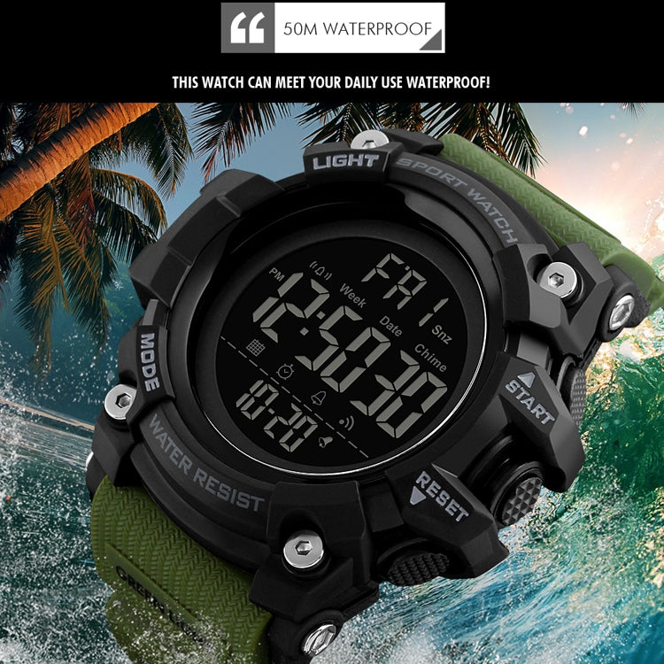 SKMEI 1384 Multifunctional Men Outdoor Fashion Noctilucent Water-resistant LED Digital Watch (Red)