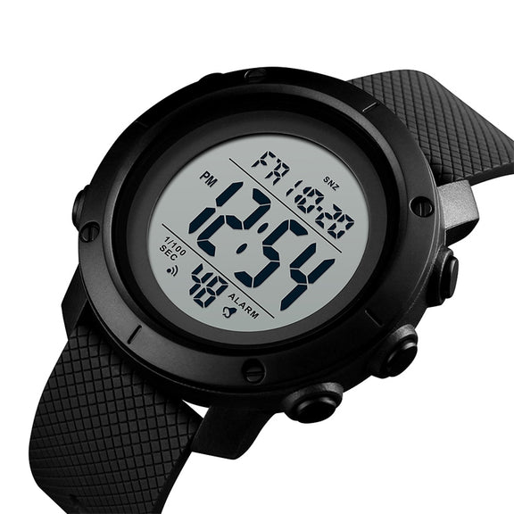 SKMEI 1426 Multifunctional Outdoor Fashion Noctilucent Water-resistant White Machine Rubber Ring Digital Watch(Black)