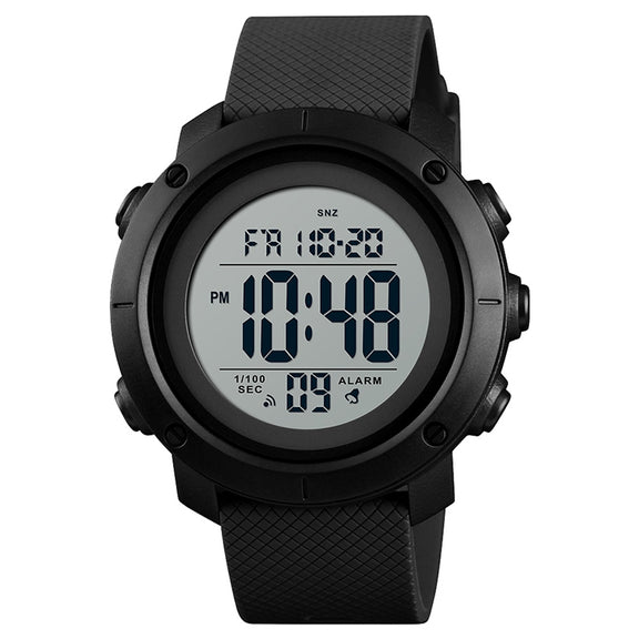 SKMEI 1426 Multifunctional Outdoor Fashion Noctilucent Water-resistant White Machine Rubber Ring Digital Watch(Black)