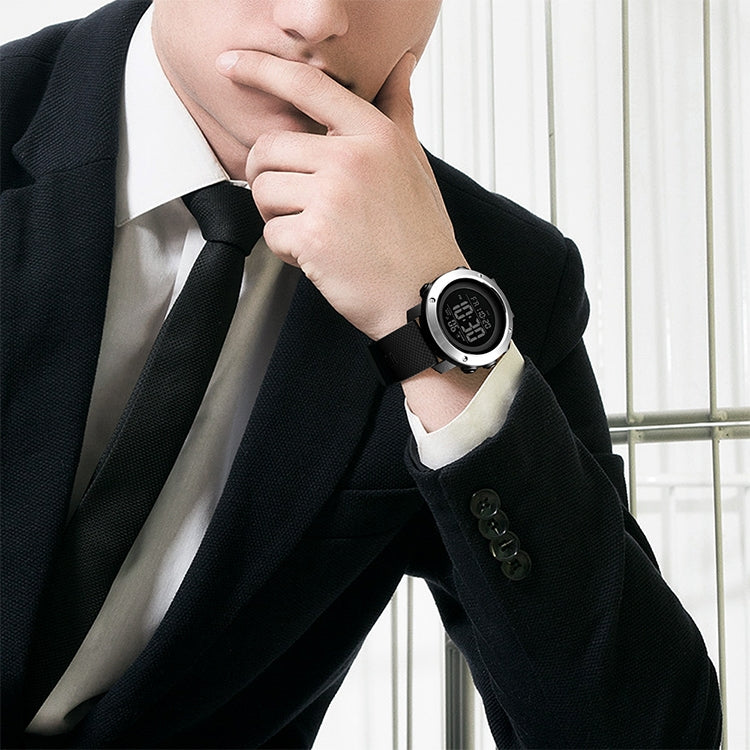 SKMEI 1426 Multifunctional Outdoor Fashion Noctilucent Water-resistant White Machine Rubber Ring Digital Watch(Black)